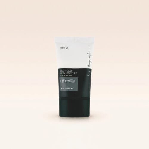 Anua Heartleaf Silky Moisture Sun Cream tube
