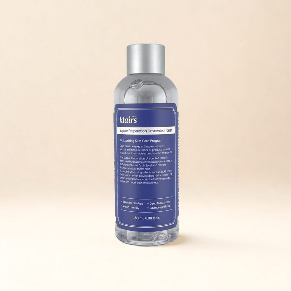 Dear, Klairs Supple Preparation Unscented Toner bottle