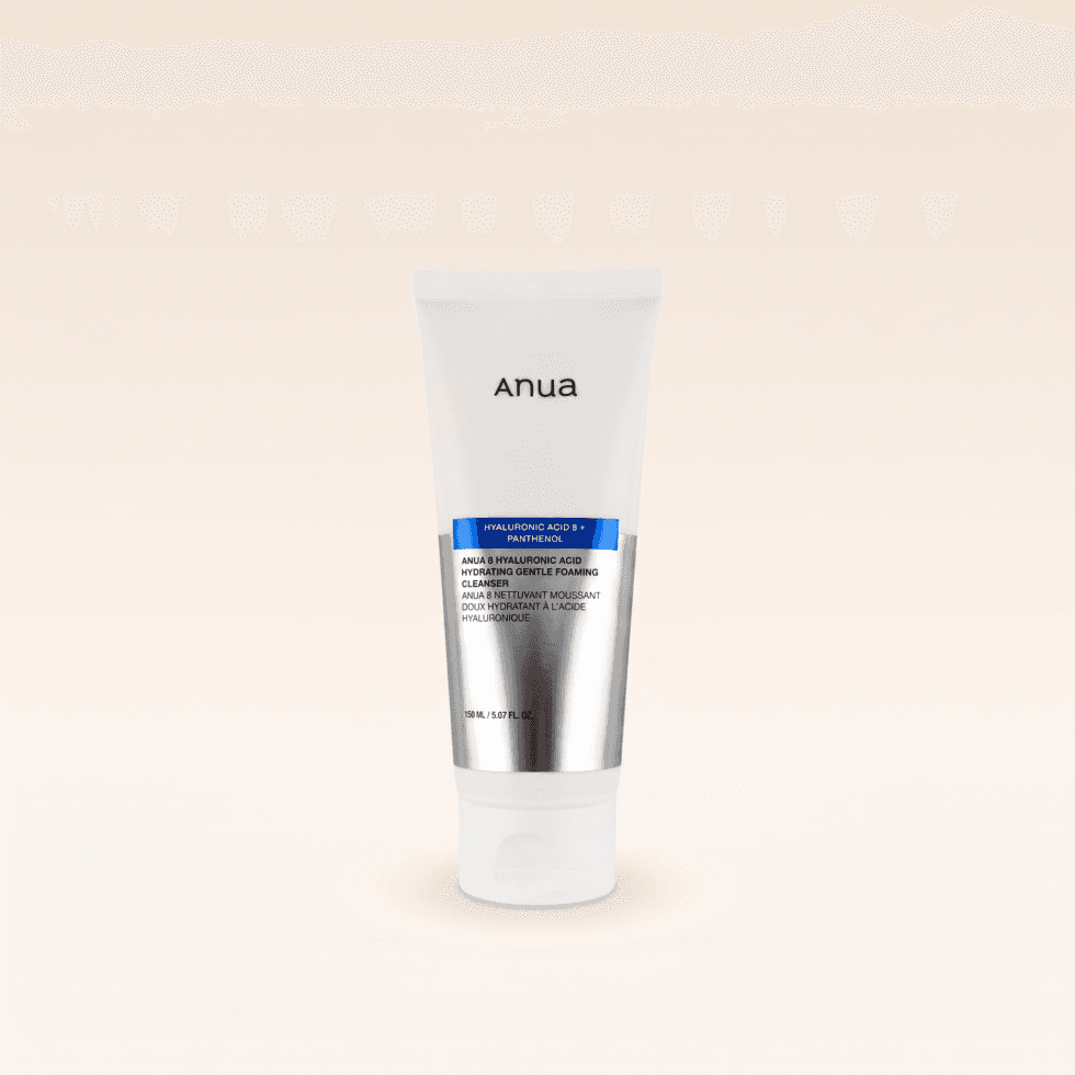Anua 8 Hyaluronic Acid Hydrating Gentle Foaming Cleanser bottle