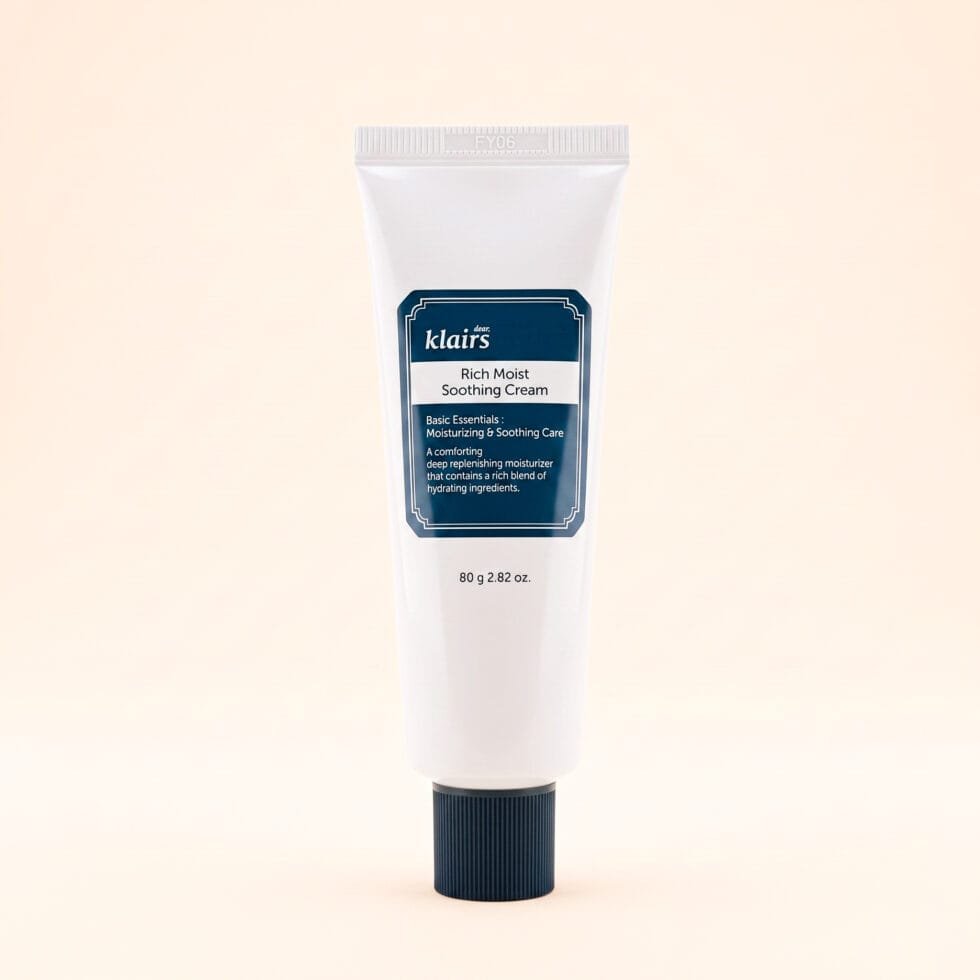 Dear, Klairs Rich Moist Soothing Cream jar