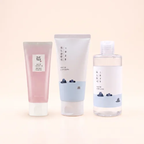 Combo Rutina Esencial Lichi Skincare - Round Lab 1025 Dokdo Cleanser, 1025 Dokdo Toner y Beauty of Joseon Red Bean Water Gel