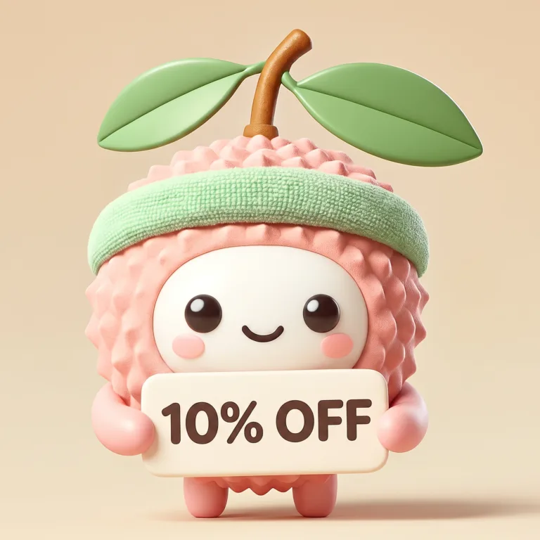 Lichito con un cartel de 10% de descuento